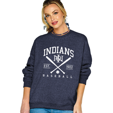 Indianapolis Indians Women's Navy Nantucket Fleece Crewneck Sweatshirt