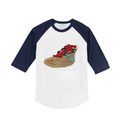 Indianapolis Indians Toddler Tiny Turnip Navy/White Racecar 3/4 Sleeve Raglan Tee