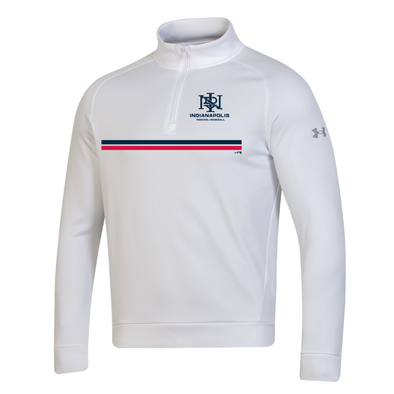 Indianapolis Indians Adult White Under Armour Fleece 1/2 Zip Jacket