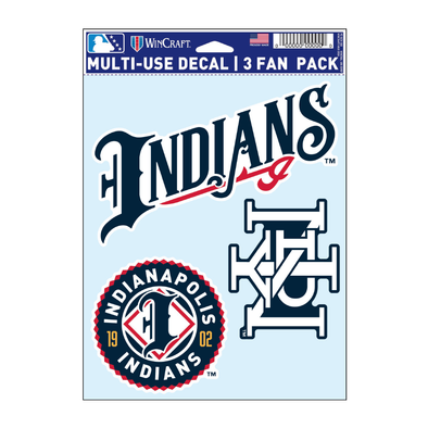 Indianapolis Indians Wincraft 3-Pack Fan Decal Set