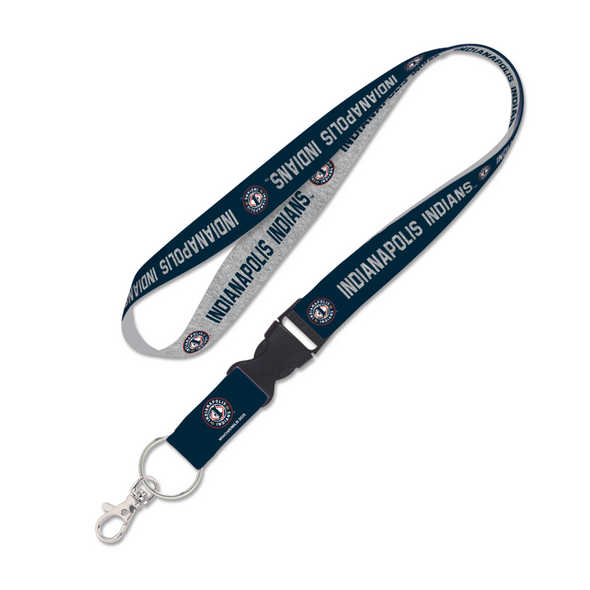 Indianapolis Indians WinCraft Navy/Grey Keychain Lanyard