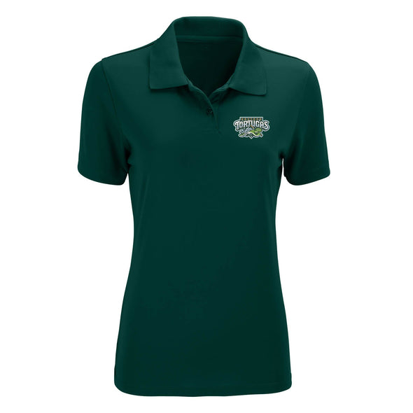 WOMEN'S DARK FOREST GREEN OMEGA MESH TECH POLO