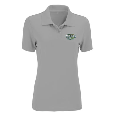 WOMEN'S GRAY OMEGA MESH TECH POLO