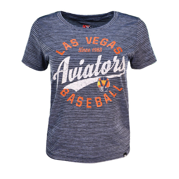 Women's Las Vegas Aviators New Era LVAB Since 1983 Navy Space Dye Short Sleeve T-Shirt