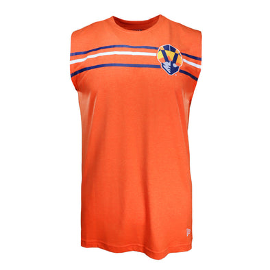 Men's Las Vegas Aviators New Era Left Chest Aviator Striped Orange Brushed Heather Muscle Tank