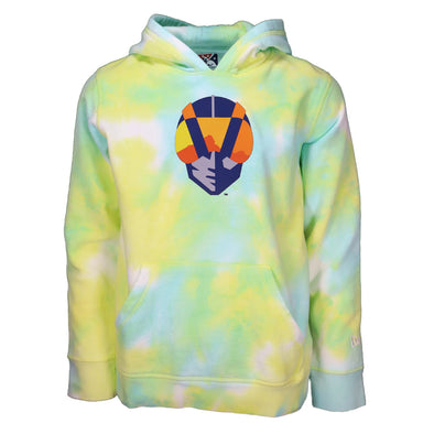Kids' New Era Aviator Green/Yellow/Teal Tie Dye Fleece Hoodie
