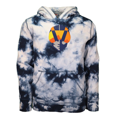 Kids' New Era Aviator Navy/White Tie Dye Fleece Hoodie