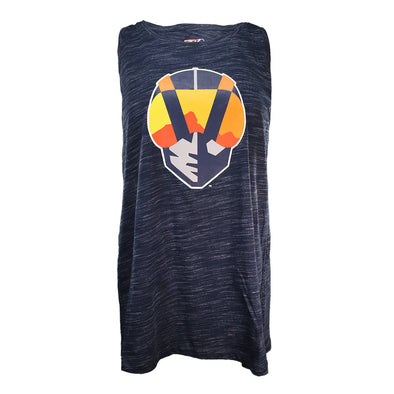 Women's Las Vegas Aviators New Era Aviator Space Dye Navy Back Knot Tank