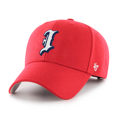 Indianapolis Indians '47 Adult All Red Batting Practice Adjustable MVP Cap
