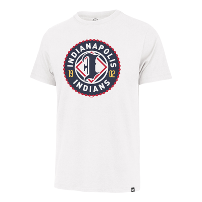 Indianapolis Indians '47 Adult White Primary Imprint Franklin Tee