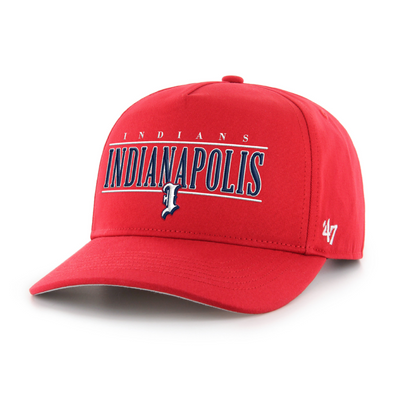 Indianapolis Indians '47 Adult Red Cityline Hitch Adjustable Snapback Cap