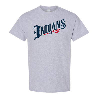 Indianapolis Indians Adult Grey Indians Wordmark Tee