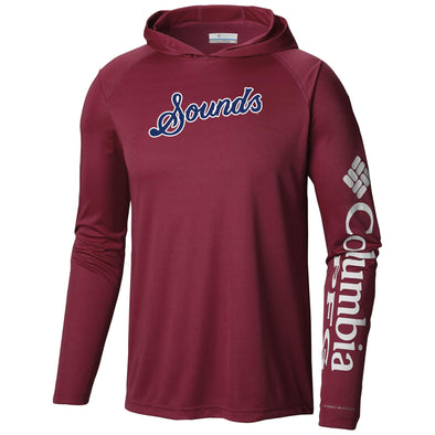 Nashville Sounds Columbia Beet Red Terminal Tackle LS Hoodie