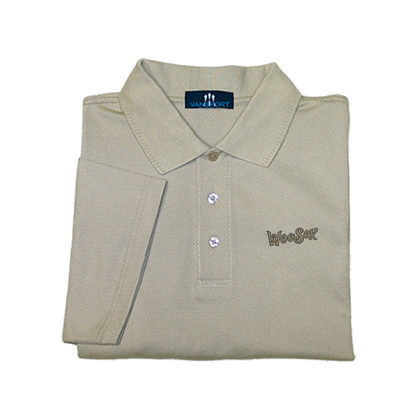 Worcester Red Sox Khaki WooSox Jacquard Polo