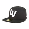 Las Vegas Aviators New Era LV Black/White 59FIFTY Fitted Hat