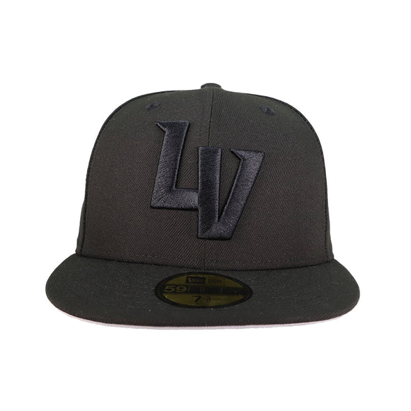 Las Vegas Aviators New Era LV Tonal Black 59FIFTY Fitted Hat