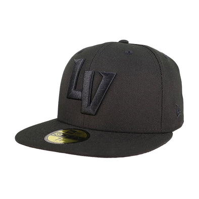 Las Vegas Aviators New Era LV Tonal Black 59FIFTY Fitted Hat