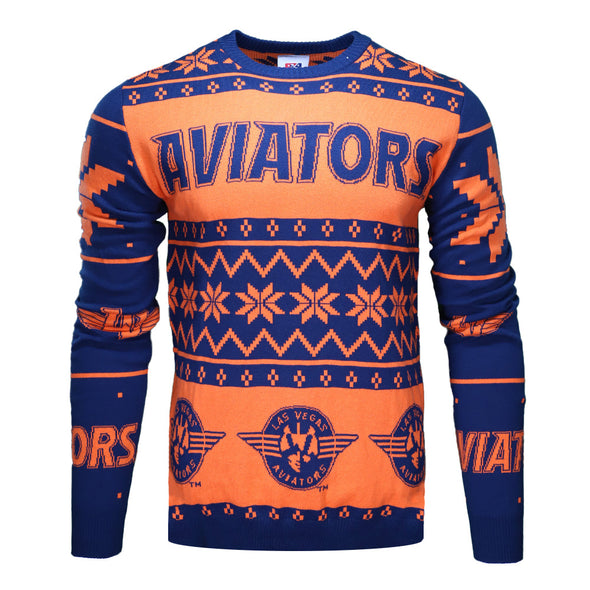 Men's FOCO Aviators Navy/Orange Ugly Christmas Sweater