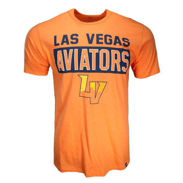 Men's Las Vegas Aviators '47 Brand LVA LV Orange Framework Franklin Short Sleeve T-Shirt