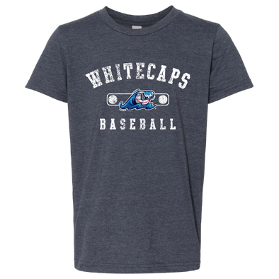 West Michigan Whitecaps Youth Arched Heathered Navy Tee