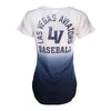 Women's Las Vegas Aviators New Era Winged LV White/Navy Dip Dye Short Sleeve T-Shirt