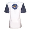 Women's New Era Retro Logo White/Navy Bi-Blend Short Sleeve T-Shirt