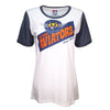 Women's New Era Retro Logo White/Navy Bi-Blend Short Sleeve T-Shirt