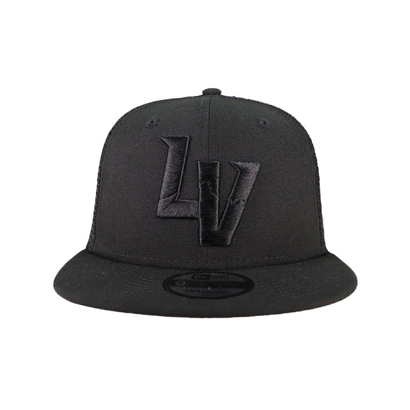 Las Vegas Aviators New Era LV Tonal Black Trucker 9FIFTY Snapback Hat