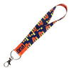 Las Vegas Aviators Wincraft Aviators/LV Monogram Repeat Navy/Orange 1" Key Strap