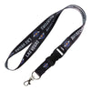 Wincraft Retro Logo Team Heather Black/Silver 1" Lanyard with Buckle