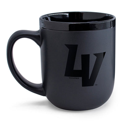 Las Vegas Aviators Wincraft LV Monogram/Retro Logo Black Tonal 17oz Ceramic Coffee Mug
