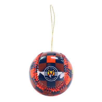 Las Vegas Aviators Bmore Sports Retro Logo/Aviators Flannel Navy/Orange Holiday Ornament