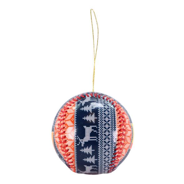 Las Vegas Aviators Bmore Sports LV Monogram Ugly Sweater Navy/Orange Holiday Ornament