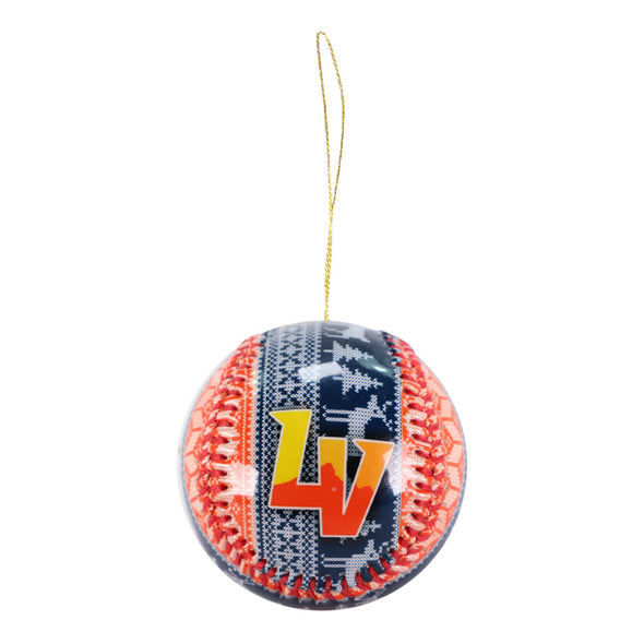 Bmore Sports LV Monogram Ugly Sweater Navy/Orange Holiday Ornament
