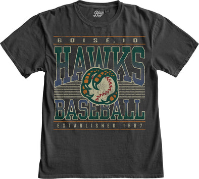 BOISE HAWKS THROW SHADE TEE, CHARCOAL