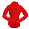 Ladies Red Double Knit Jersey 1/4 Snap Primary