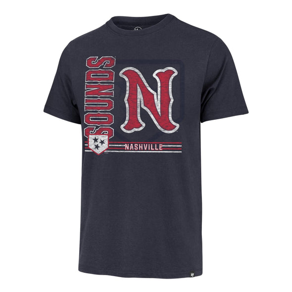 Nashville Sounds '47 Brand Atlas Blue Strike Back Franklin Tee