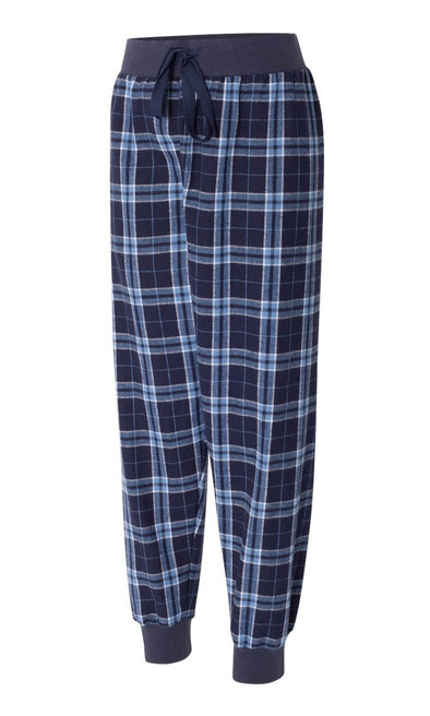 Youth Tailgate Flannel Jogger Pants, Navy Plaid YS