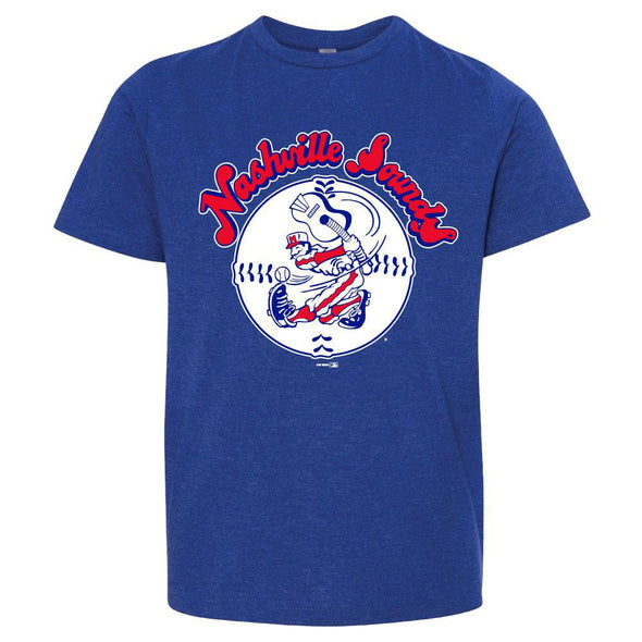 Nashville Sounds Youth Vintage Royal Throwback Tee