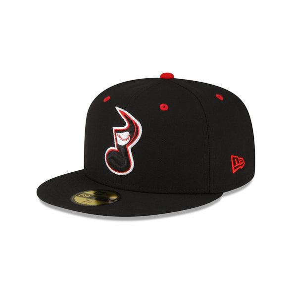 Nashville Sounds New Era 59FIFTY Black Note Logo Hat