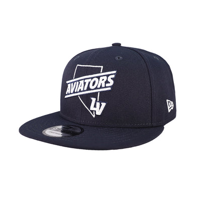 Las Vegas Aviators New Era Aviators LV State Outline Navy 9FIFTY Snapback Hat