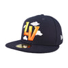 New Era LV Clouds Navy 59FIFTY Fitted Hat