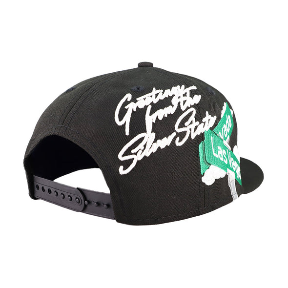 Reyes de Plata New Era Skull Clouds Black 9FIFTY Snapback Hat