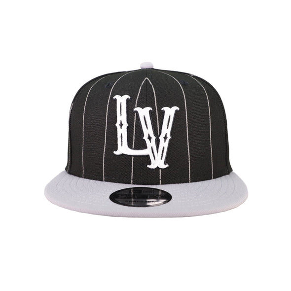 Reyes de Plata New Era LV Pinstripe Black/Gray 9FIFTY Snapback Hat