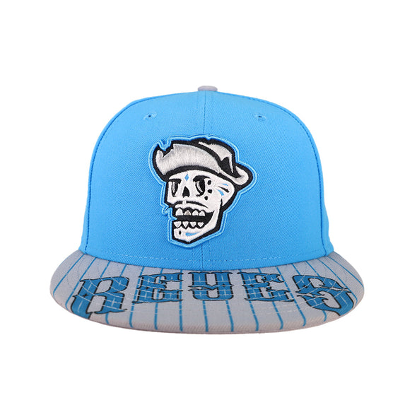 Reyes de Plata New Era Skull/Reyes Pinstripe Blue/Gray 9FIFTY Snapback Hat