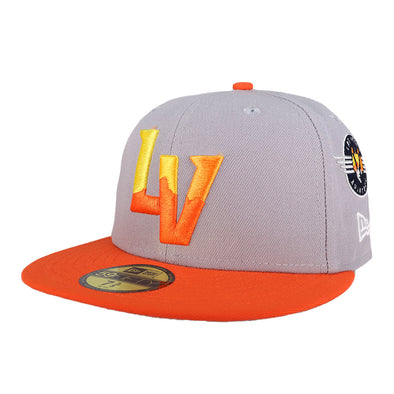 New Era 5 Panel Multi Hit LV Gray/Orange 59FIFTY Fitted Hat