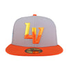 New Era 5 Panel Multi Hit LV Gray/Orange 59FIFTY Fitted Hat