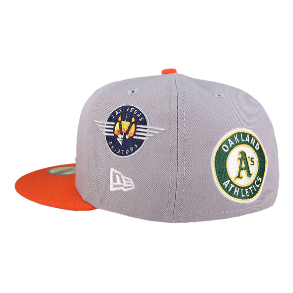 New Era 5 Panel Multi Hit LV Gray/Orange 59FIFTY Fitted Hat