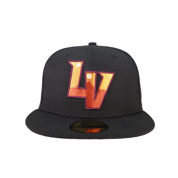 Las Vegas Aviators New Era LV Sunsets Black 59FIFTY Fitted Hat