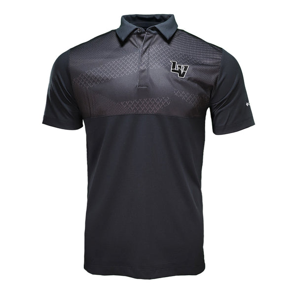 Men's Las Vegas Aviators Columbia LV Omni-Wick Walk It In Black Short Sleeve Polo